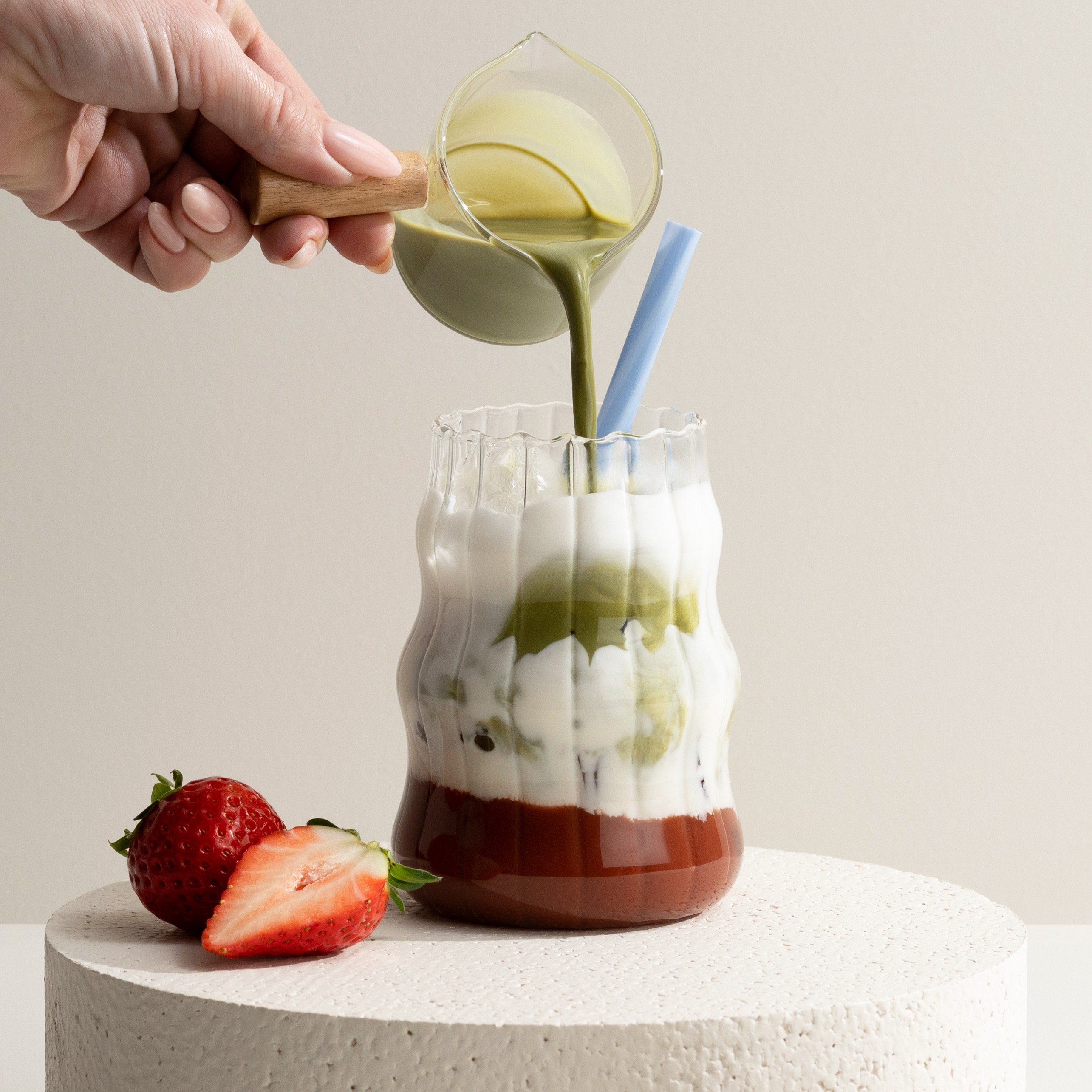 strawberry matcha step 3