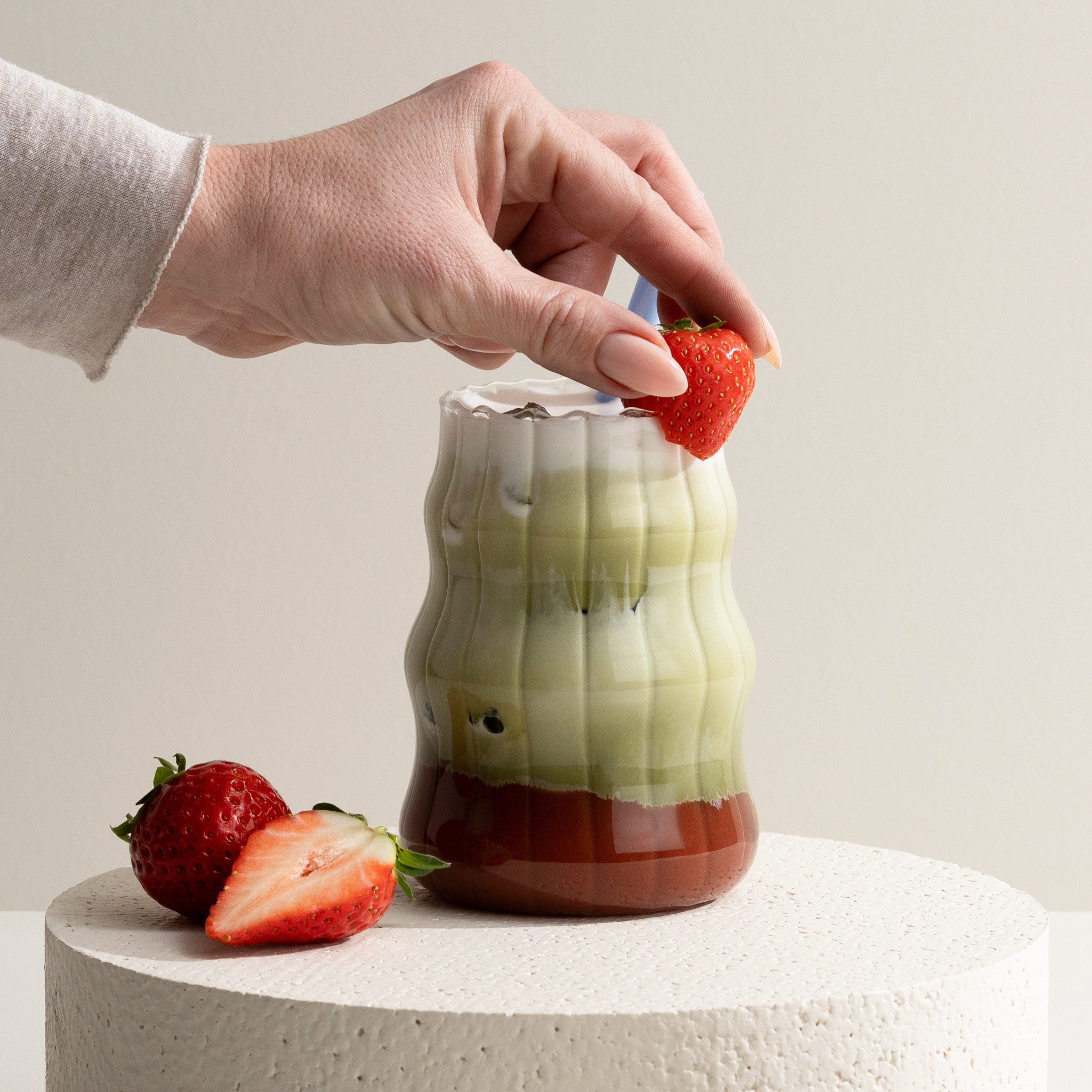 strawberry matcha step 4