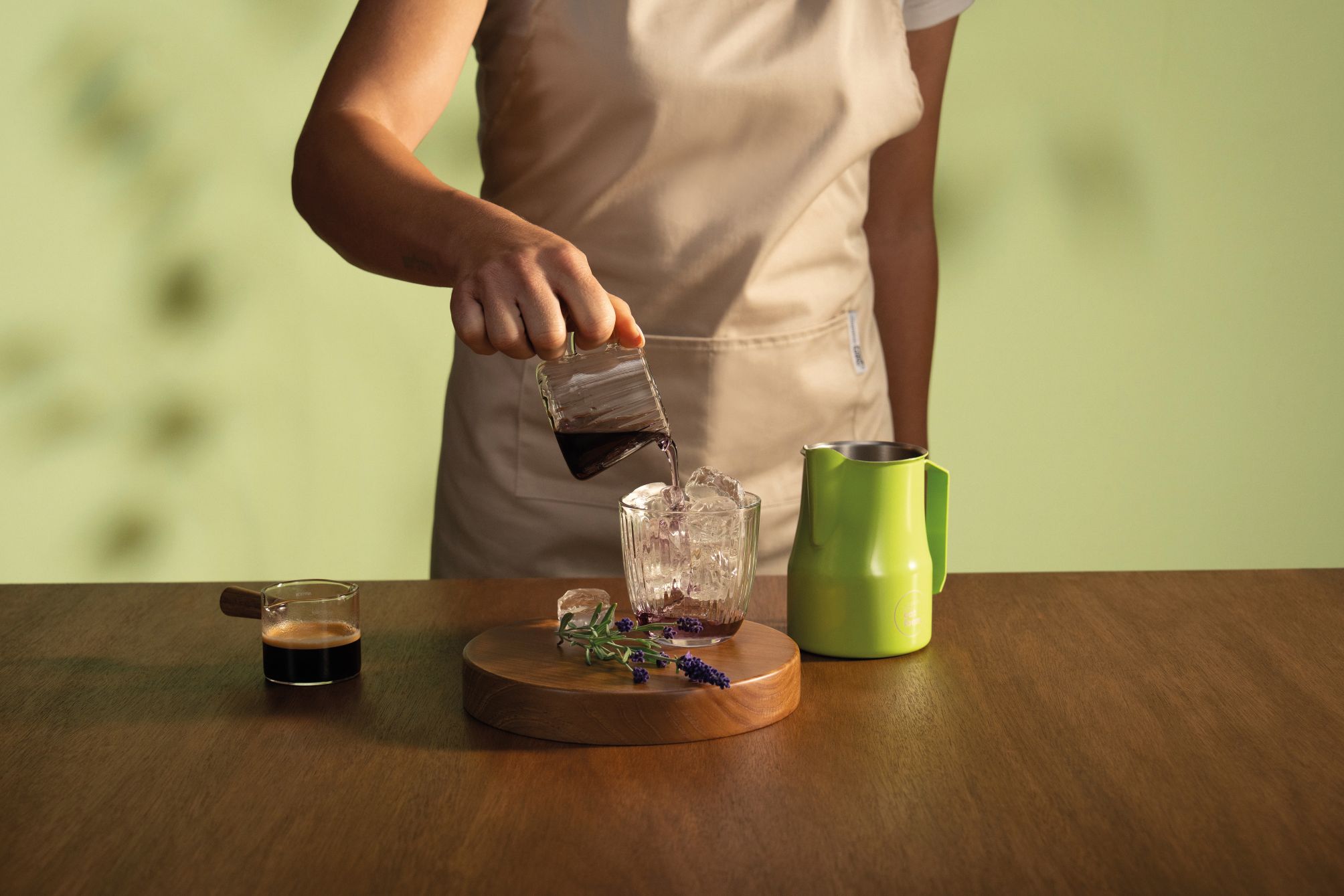 Iced lavender cappuccino