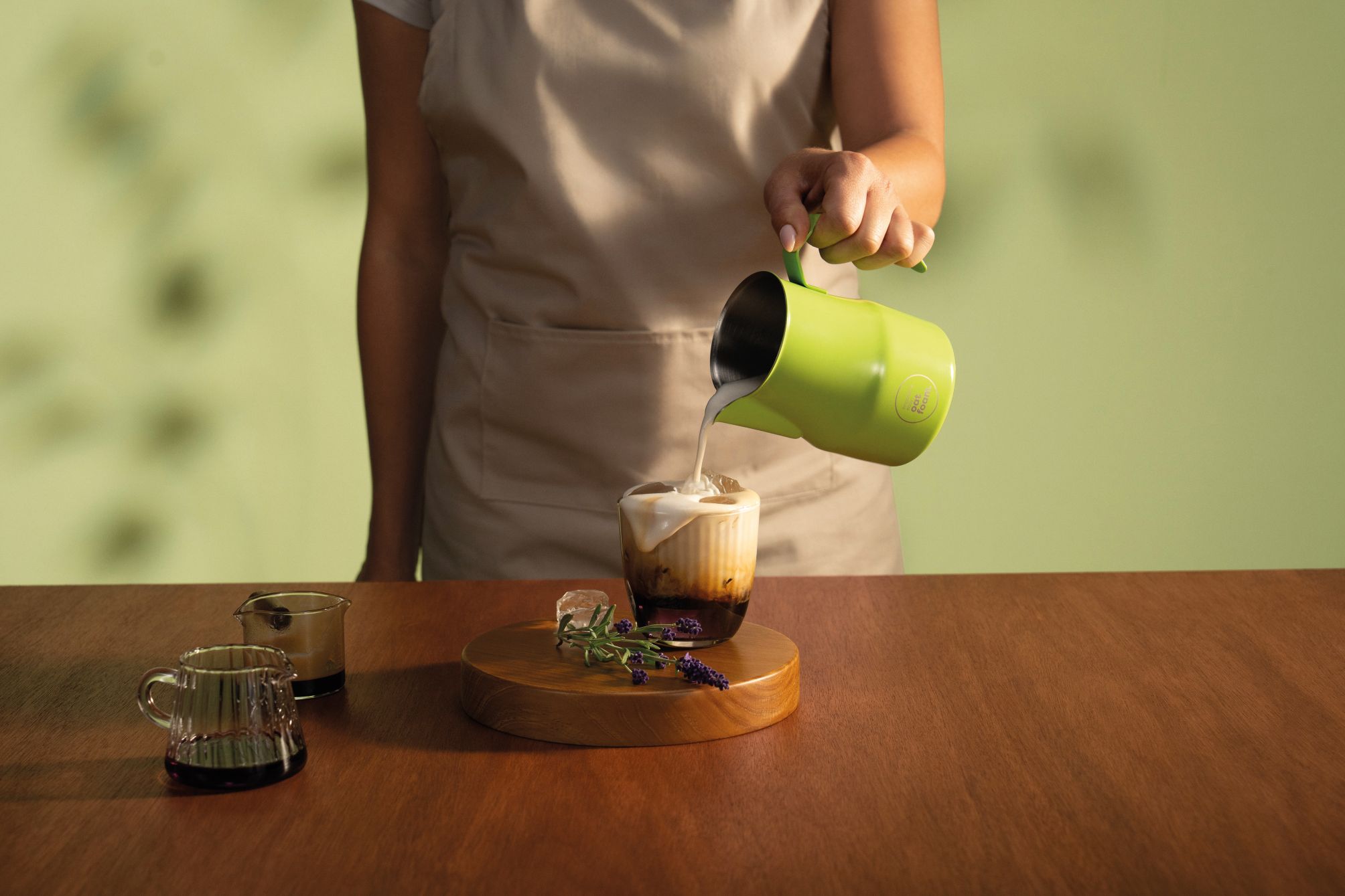 Iced lavender cappuccino