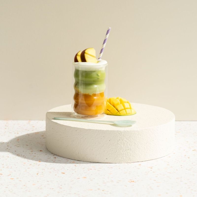 latte glacé à la vanille et au matcha