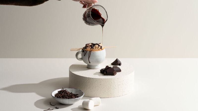 cappuccino beurre de cacahuète et guimauve