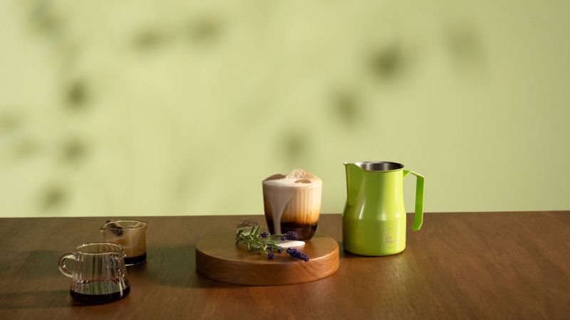 iced lavender cappuccino.